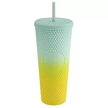 [星巴克]24OZBling黃綠TOGO冷水杯