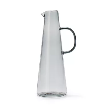 【MUJI 無印良品】玻璃花瓶/水瓶型.灰色
