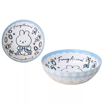 【日本SHINACASA】Fancy Animal可愛動物陶瓷餐碗270ml ‧ 兔兔