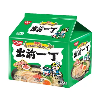 【NISSIN 日清】北海道小麥粉速食麵 (5入/袋)- 豬骨湯味