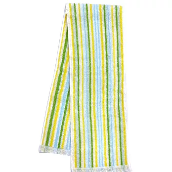 【日本丸真】Eco de Cool 涼感運動毛巾 直紋芥末綠 直紋芥末綠