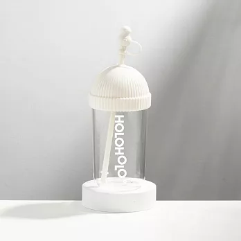 【HOLOHOLO】HAT CUP 帽帽吸管杯（590ml／3色） 牛奶白