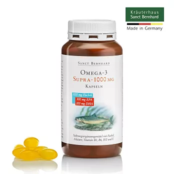 聖伯納德 Sanct Bernhard 魚油 Omega-3 1000mg (120粒/罐)膠囊 高單位-原 德國百年草本