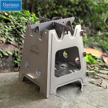 【Horizon 天際線】戶外野營純鈦廚具 便攜柴火爐