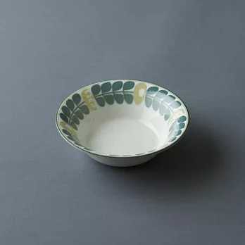 【SANGO】昭和復古花系 陶瓷淺盤16cm ‧ 枝葉