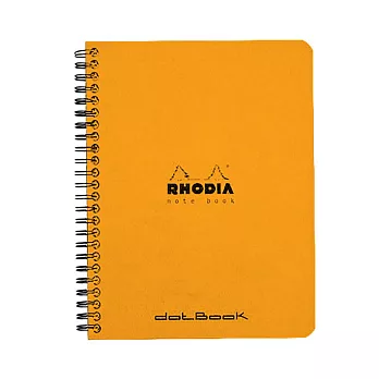 【Rhodia｜Classic】圈裝筆記本_A5+_16x21cm_5x5點格_80g_80張_ 橘色