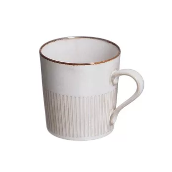 【日本Marusan Kondo】Fusho扇形 輕量陶瓷馬克杯340ml ‧ 象牙白