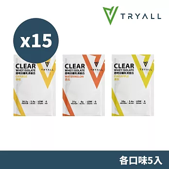 [台灣 Tryall] 透明分離乳清蛋白綜合15入