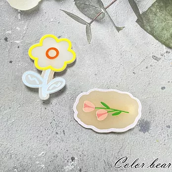 【卡樂熊】萌萌可愛動物2入造型髮夾(五款)- 花朵鬱金香