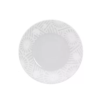 【Minoru陶器】Kafu扇葉陶瓷餐盤16cm ‧ 淺灰色