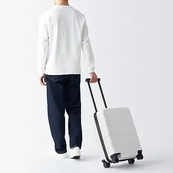 【MUJI 無印良品】四輪硬殼止滑拉桿箱36L 白色