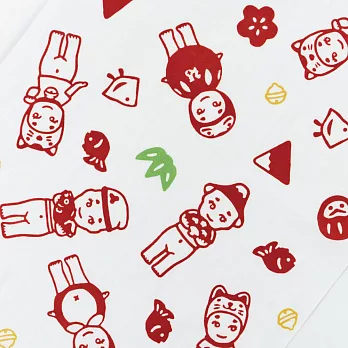 Sonny Angel x KAMAWANU 手工純棉日式萬用紗布巾   福運滿滿