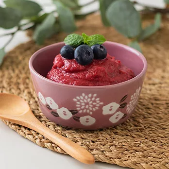 【日本Minoru】Plantaree花樁 陶瓷餐碗480ml ‧ 藕紫