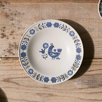 【日本Yamani】美濃燒｜矢鳥花叢 陶瓷 餐盤22cm