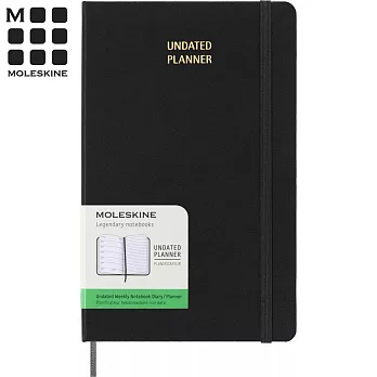 MOLESKINE 無時效週記手帳硬殼- L型黑金