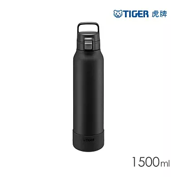 TIGER虎牌 抗菌加工大容量運動型不鏽鋼保冷瓶1.5L(MTA-B150) 曜岩黑