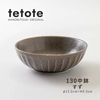 【日本Minoru】Tetote窯燒 陶瓷深盤13.2cm ‧ 薄紫