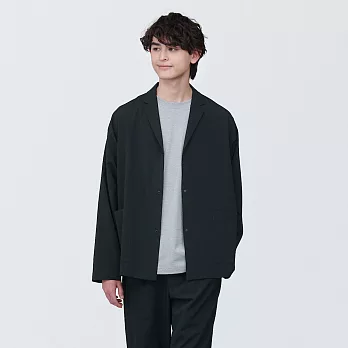 【MUJI 無印良品】男透氣彈性襯衫式外套 M 黑色