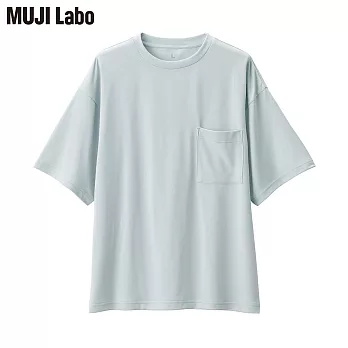 【MUJI 無印良品】MUJI Labo聚酯纖維抗汙吸汗速乾圓領短袖T恤 XS 淺藍