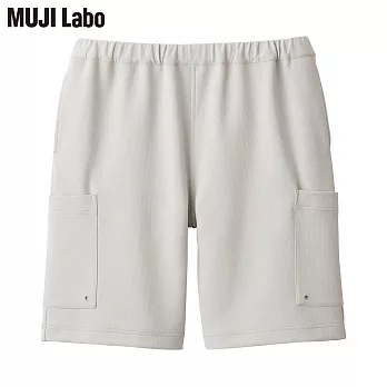 【MUJI 無印良品】MUJI Labo撥水加工二重織工作短褲 XS 淺灰