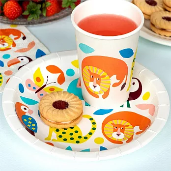 《Rex LONDON》點心紙盤8入 | 下午茶盤 水果盤 輕食盤 - 熱帶動物