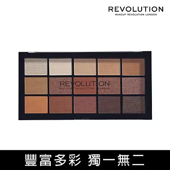 【MAKEUP REVOLUTION】玩妝革命15色眼影盤16.5g (比利時可可)