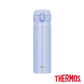 【THERMOS膳魔師】不鏽鋼超輕量彈蓋真空保溫瓶500ml(JNL-506-PBL) 藍色