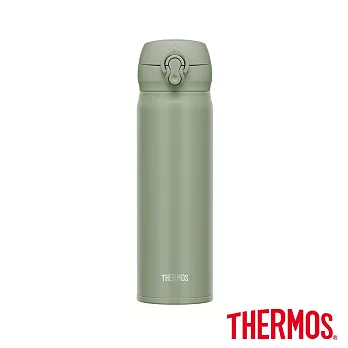 【THERMOS膳魔師】不鏽鋼超輕量彈蓋真空保溫瓶500ml(JNL-506-SMKKI) 綠色