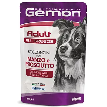 【啟蒙 Gemon】義大利主食狗餐包 單包100g  成犬 /  牛肉+火腿