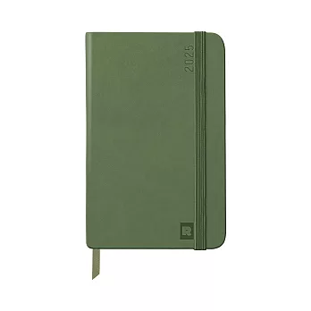 【Rhodia｜2025 Planner】2025 手帳  A6_週曆橫排_象牙色 _160頁_90g_硬皮_彈性束帶_ 鼠尾草綠