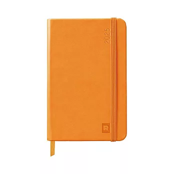 【Rhodia｜2025 Planner】2025 手帳  A6_週曆直排_象牙色 _160頁_90g_硬皮_彈性束帶_ 橘色