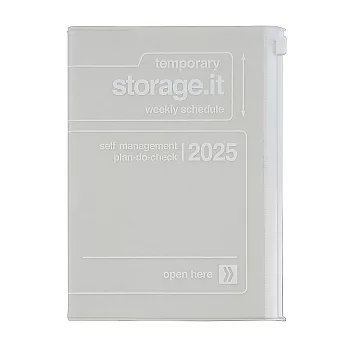 【Mark’s】2025 橫式週記事收納手帳B6變型 ‧ Storage.it/白色