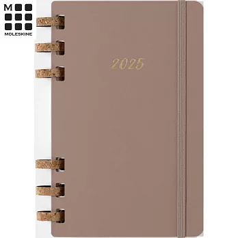 MOLESKINE 2025線圈萬用手帳12M  硬殼-L裸棕