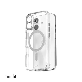 Moshi iPhone 16 Plus iGlaze 透明保護殼-Clear (兼容MagSafe) 無 月光銀