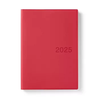 【MUJI 無印良品】月週筆記本/2024年12月開始/紅.A5