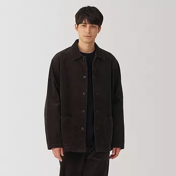【MUJI 無印良品】男吉貝木棉混燈芯絨外套 M 深棕