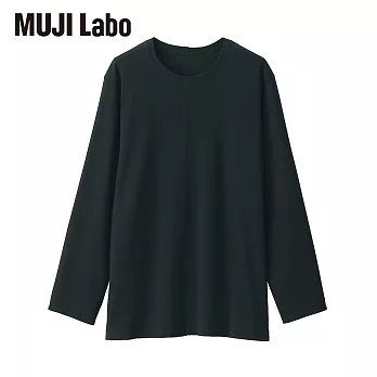 【MUJI 無印良品】MUJI Labo男柔滑針織長袖套衫 M 黑色