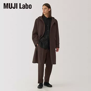 【MUJI 無印良品】MUJI Labo男喀什米爾混大衣 S 深棕