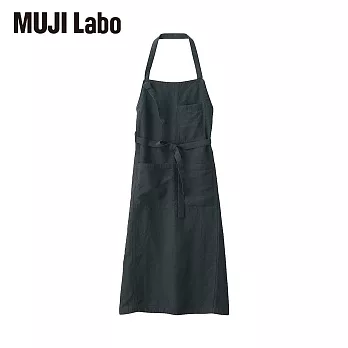 【MUJI 無印良品】MUJI Labo亞麻工作圍裙 FREE 黑色