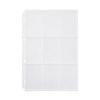 【MUJI 無印良品】收藏活頁夾用補充袋(拍立得尺寸)/9口袋.A4寬型用.10入拍立得尺寸/9口袋.A4寬型用.10入