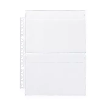 【MUJI 無印良品】收藏活頁夾用補充袋/2口袋.A5寬型用.2入