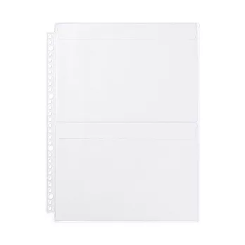 【MUJI 無印良品】收藏活頁夾用補充袋/2口袋.A4寬型用.2入