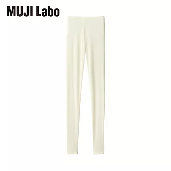 【MUJI 無印良品】MUJI Labo女萊賽爾混蠶絲螺紋緊身褲 S 柔白