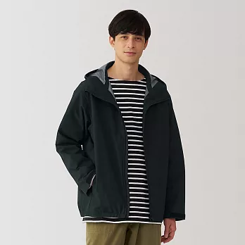 【MUJI 無印良品】男撥水加工連帽外套 S 黑色