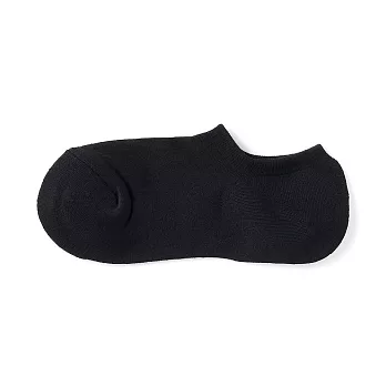 【MUJI 無印良品】女圈絨淺口直角襪23-25cm 黑色