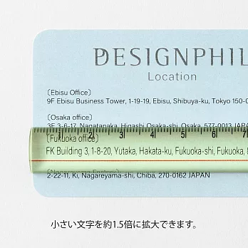 MIDORI 放大鏡尺15cm- 黃