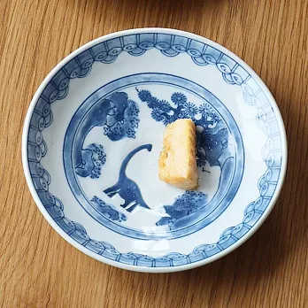 【日本Awasaka】美濃燒｜江戶筆墨 陶瓷淺盤16cm ‧ 龍山水