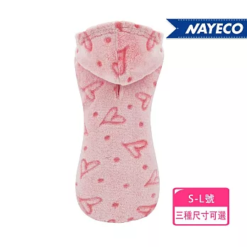 【西班牙Nayeco納伊格】時尚連帽衣_粉紅心 25cm/S