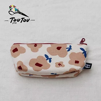 偷偷喊我｜手作筆袋/收納袋－ 奶茶花花