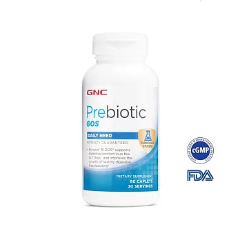 【GNC健安喜】益生質寡醣食品錠(60粒/瓶)(改變細菌叢生態/調節生理機能/促進益菌的生長與定殖/打造益菌良好環境)(效期2026/3/31)